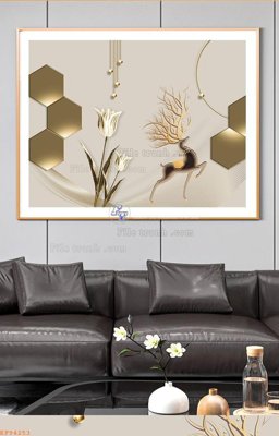 Tải file File tranh hiện đại pha lê gương KF94253 (gốc) chủ đề phong thủy