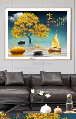 File gốc File tranh hiện đại pha lê gương KF94254 (PSD/TIFF) độ phân giải cao