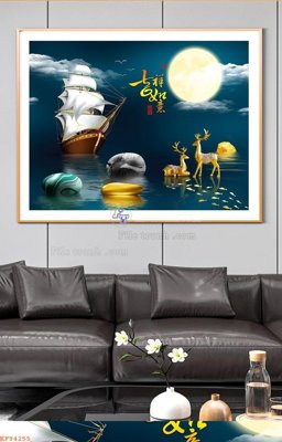 File gốc File tranh hiện đại pha lê gương KF94255 (phong cách) tối giản