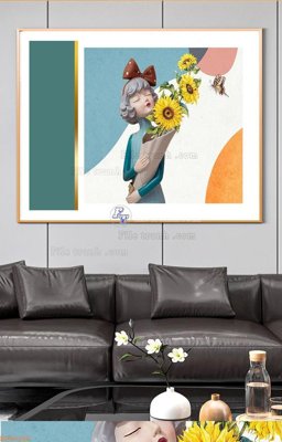 File tranh File tranh hiện đại pha lê gương KF94266 (bản gốc) treo tường