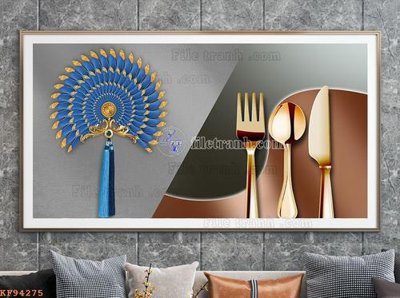 File in mica File tranh hiện đại pha lê gương KF94275 (ảnh gốc) đẹp