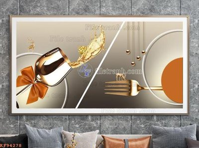 File tranh File tranh hiện đại pha lê gương KF94278 (gốc) chủ đề thiên nhiên