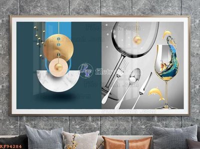 Tải file File tranh hiện đại pha lê gương KF94284 (PSD) cho in ấn quảng cáo