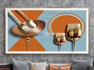 Download file File tranh hiện đại pha lê gương KF94287 (gốc) in mica bàn thờ