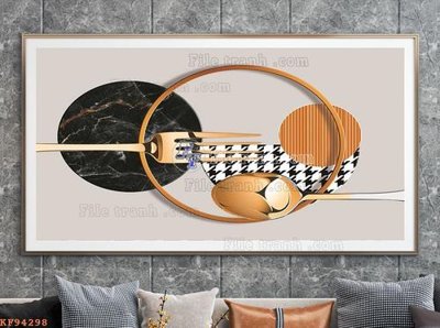 File gốc File tranh hiện đại pha lê gương KF94298 (in mica) làm quà tặng