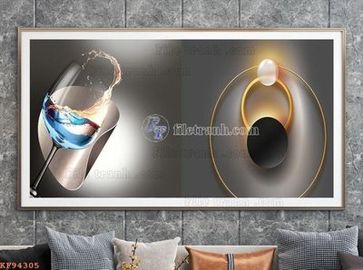 File gốc File tranh hiện đại pha lê gương KF94305 (PNG) không nền chất lượng