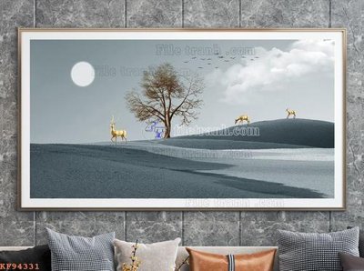 Download file File tranh hiện đại pha lê gương KF94331 (gốc) in mica cao cấp