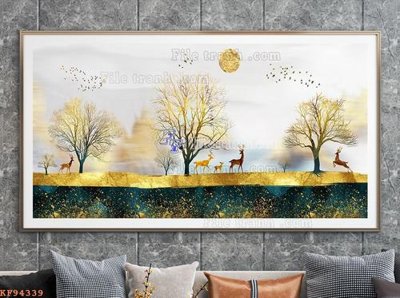 File gốc File tranh hiện đại pha lê gương KF94339 (in ấn) màu sắc trung thực