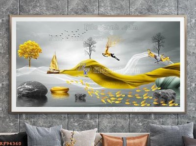 Tải file File tranh hiện đại pha lê gương KF94360 (ảnh gốc) file TIFF