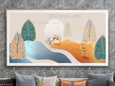 Tải file gốc File tranh hiện đại pha lê gương KF94372 (bản PSD) gốc