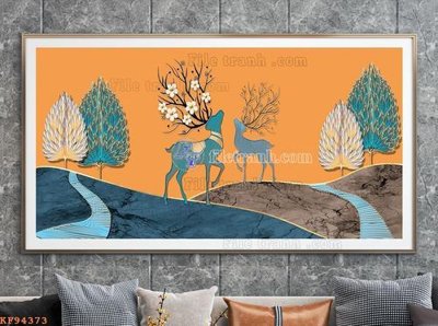 File gốc File tranh hiện đại pha lê gương KF94373 (in 3D) nghệ thuật