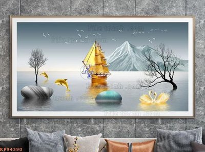 Download file File tranh hiện đại pha lê gương KF94390 (gốc) in mica ốp bếp