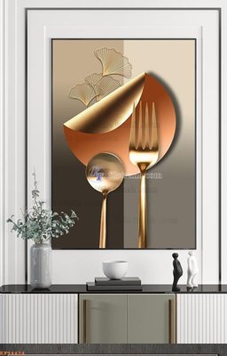 File gốc File tranh hiện đại pha lê gương KF94424 (thiết kế) cho in ấn