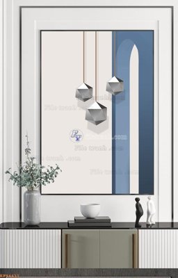 File in trần File tranh hiện đại pha lê gương KF94431 (file gốc) hoa văn 3D