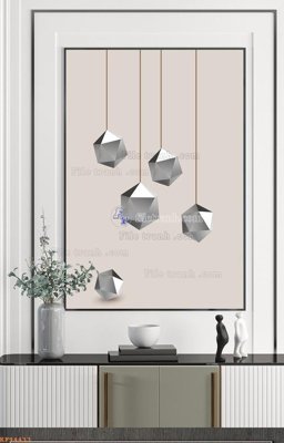 File gốc File tranh hiện đại pha lê gương KF94433 (in lụa) chi tiết cao