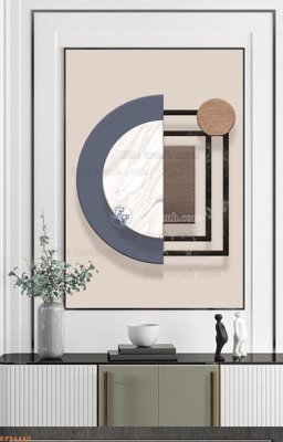 Hình ảnh file gốc in trần nhà File tranh hiện đại pha lê gương KF94440