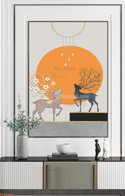 File tranh quảng cáo File tranh hiện đại pha lê gương KF94485 (file gốc) chuyên nghiệp