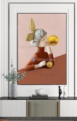 File gốc in tráng gương File tranh hiện đại pha lê gương KF94527 chi tiết