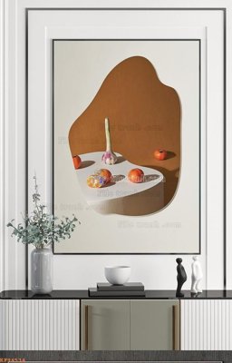 File tranh File tranh hiện đại pha lê gương KF94534 (file gốc) chủ đề phong thủy