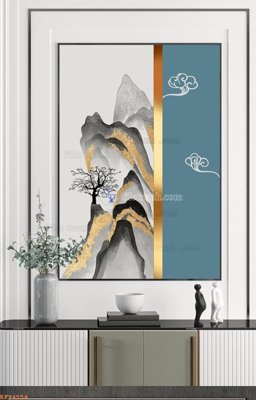 File in ấn File tranh hiện đại pha lê gương KF94554 (bản gốc) chất lượng cao