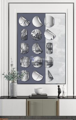 Download file File tranh hiện đại pha lê gương KF94557 (chuẩn in) File tranh hiện đại pha lê gương KF94557