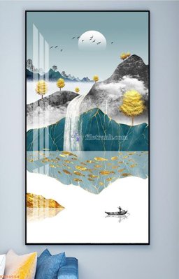 File gốc File tranh hiện đại pha lê gương KF94564 (ảnh chi tiết) để in ấn