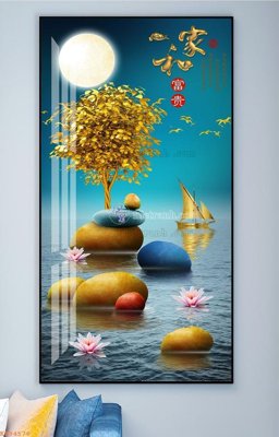 File ảnh File tranh hiện đại pha lê gương KF94576 (gốc) in decal dán tường