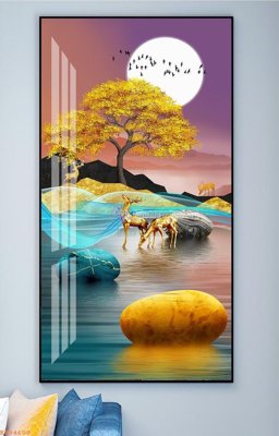 Tải file tranh gốc File tranh hiện đại pha lê gương KF94600 chất lượng cao