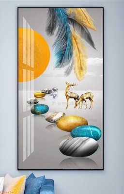 File gốc File tranh hiện đại pha lê gương KF94639 (in tráng gương) ốp tường