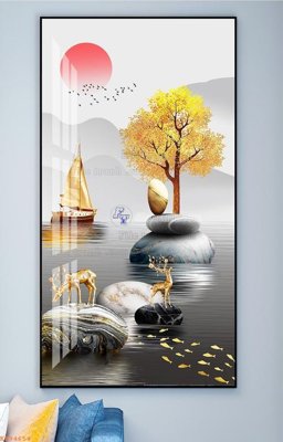 File PSD File tranh hiện đại pha lê gương KF94654 (gốc) nhiều lớp (multi-layer)