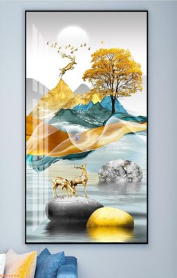 File gốc File tranh hiện đại pha lê gương KF94656 cho in ấn và thiết kế