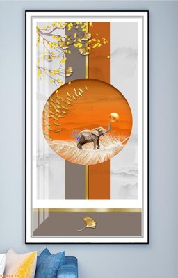 File tranh File tranh hiện đại pha lê gương KF94672 (gốc) chủ đề động vật