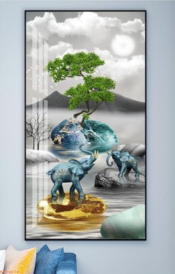 File gốc File tranh hiện đại pha lê gương KF94674 (in tráng gương) hiện đại