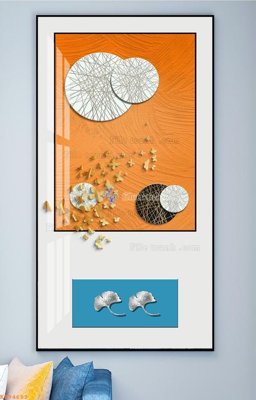 File tranh File tranh hiện đại pha lê gương KF94683 (file gốc) chủ đề phong thủy