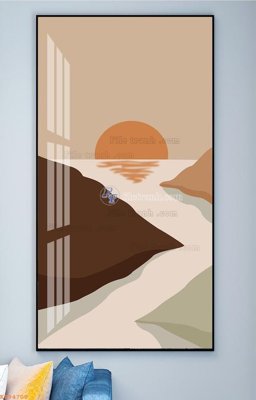 File in trần File tranh hiện đại pha lê gương KF94700 (file gốc) xuyên sáng