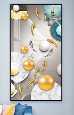 File gốc File tranh hiện đại pha lê gương KF94737 (bản quyền) cho in ấn