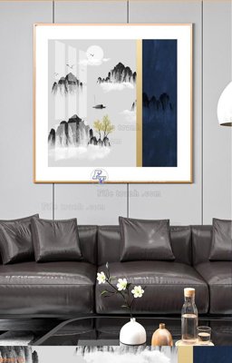 File ảnh File tranh hiện đại pha lê gương KF94791 (gốc) trang trí khách sạn