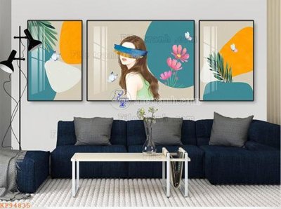 File PSD in ấn File tranh hiện đại pha lê gương KF94835 (chất lượng cao)