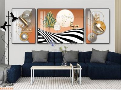 File gốc File tranh hiện đại pha lê gương KF94848 (vector) cho in ấn