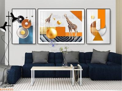 Tải file tranh gốc File tranh hiện đại pha lê gương KF94855 chất lượng cao