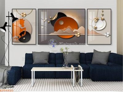 File gốc File tranh hiện đại pha lê gương KF94860 (in tráng gương) hiện đại