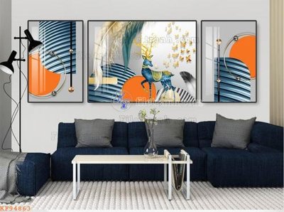 File gốc File tranh hiện đại pha lê gương KF94863 (in mica) làm quà tặng