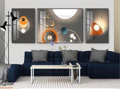 File ảnh File tranh hiện đại pha lê gương KF94866 (gốc) in decal dán tường