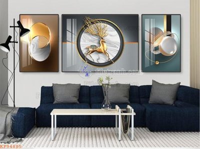 File ảnh File tranh hiện đại pha lê gương KF94885 (gốc) cho trang trí nhà hàng