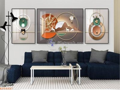 File tranh trang trí File tranh hiện đại pha lê gương KF94887 (file gốc)