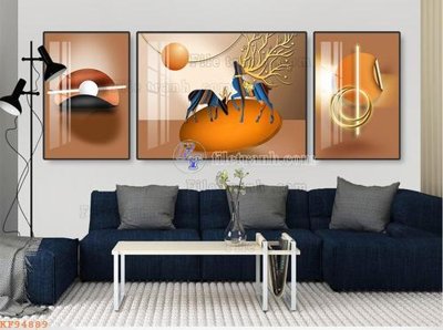 File ảnh File tranh hiện đại pha lê gương KF94889 (gốc) dùng in Pano