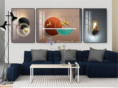 File tranh File tranh hiện đại pha lê gương KF94896 (gốc) phong cách tối giản