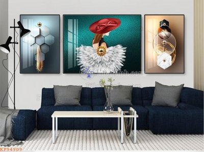 File tranh File tranh hiện đại pha lê gương KF94909 (gốc) chủ đề trừu tượng