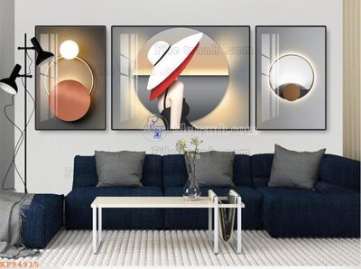 File gốc File tranh hiện đại pha lê gương KF94915 (trang trí) phòng làm việc