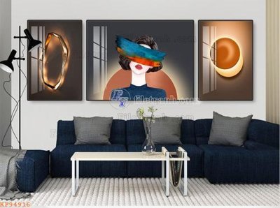 File gốc File tranh hiện đại pha lê gương KF94916 (in tráng gương) ốp tường